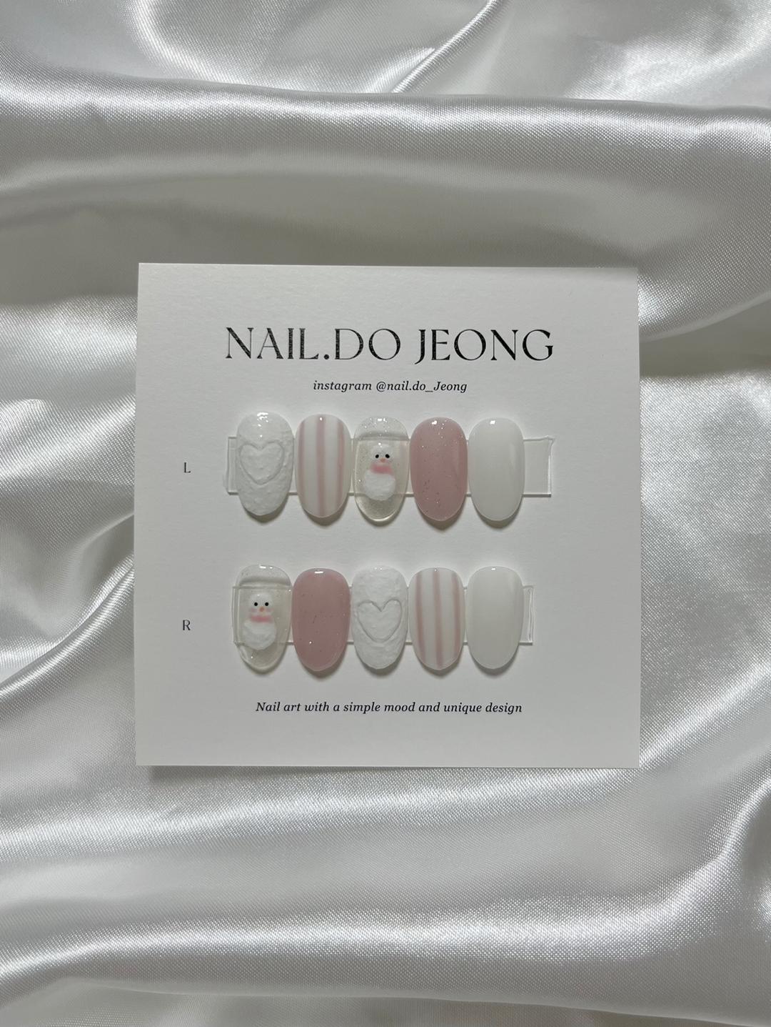 네일도정 [빠른배송]귀여운 눈사람 네일 팁