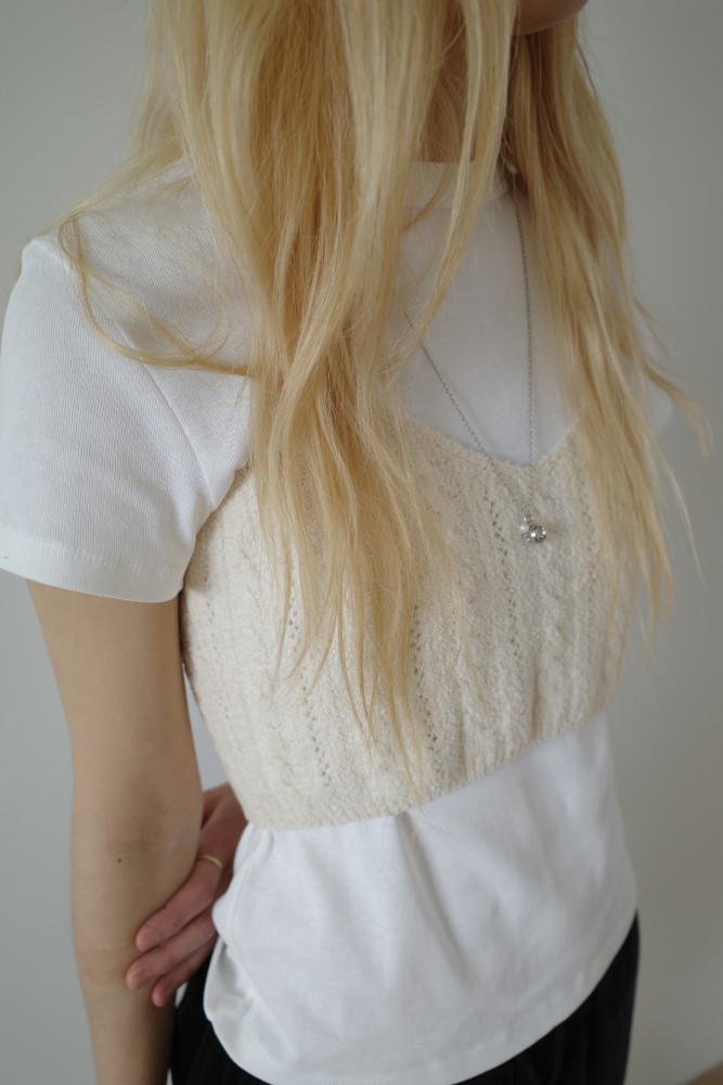 doughnut halter knit top 도넛 홀터 니트탑