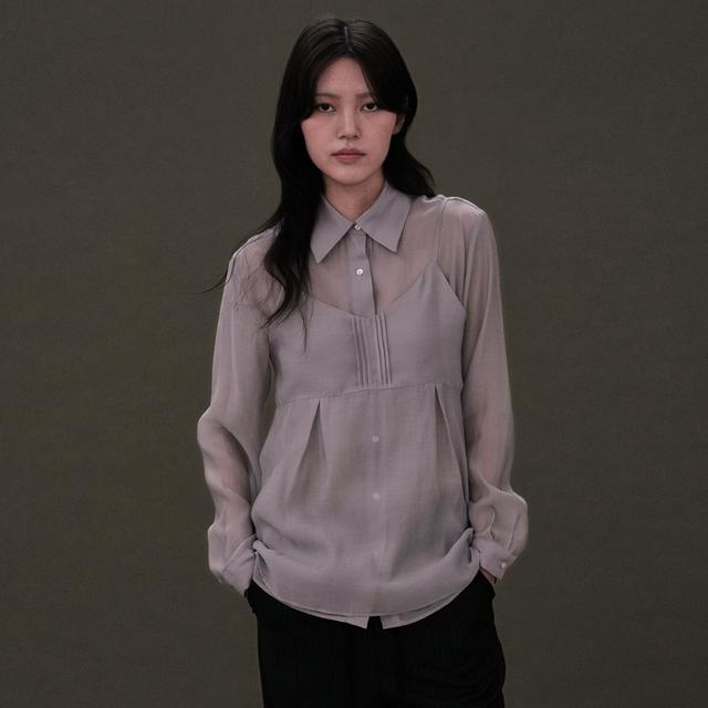 SHEER BUSTIER SET-UP [ GRAY ]