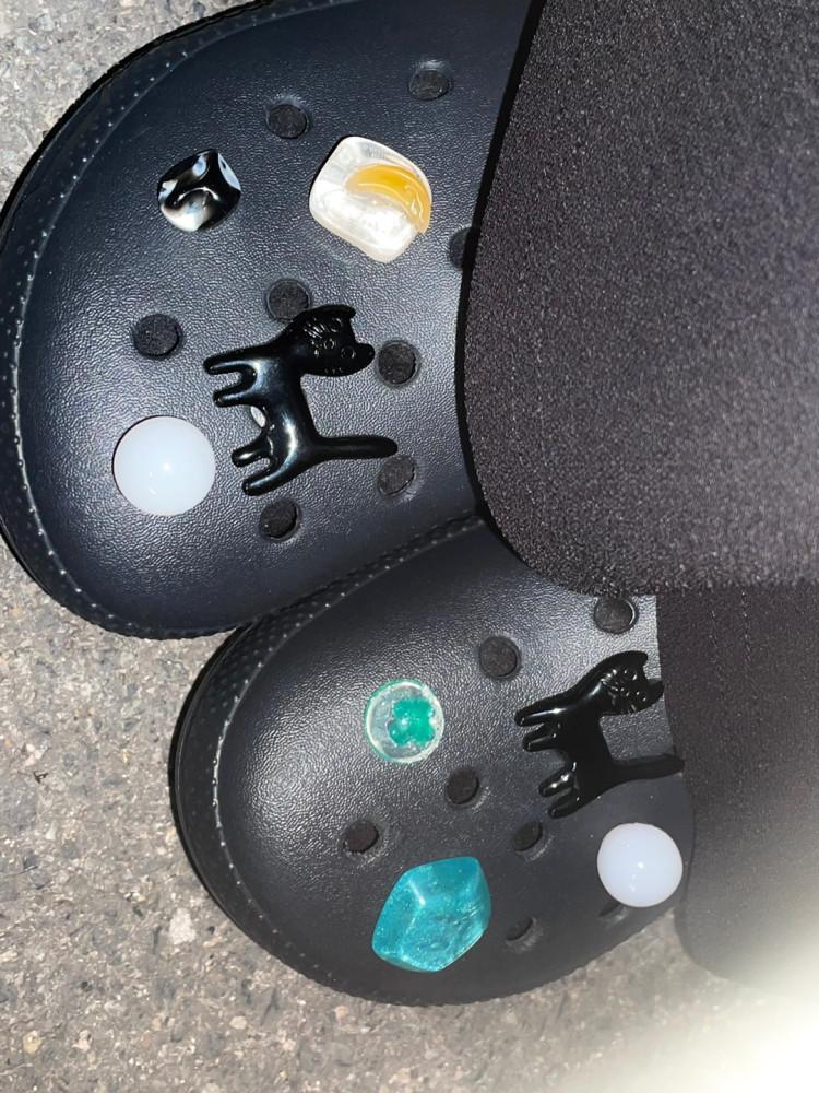 유니크 낭만 고양이 지비츠세트 8set 블랙고양이 신발장식 댕댕이 집사 실내화 악세사리