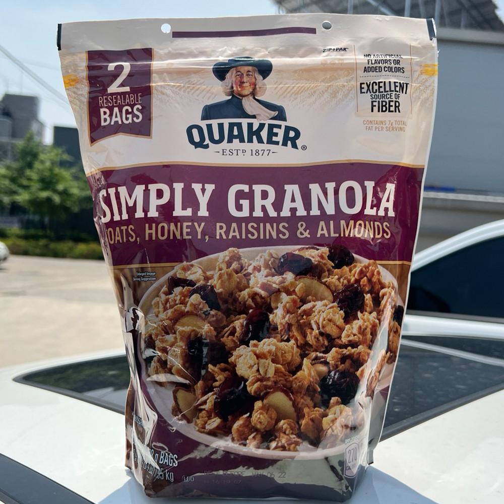 코스트코 퀘이커 그래놀라 시리얼 978g 다이어트 그레놀라 단백질 오트밀