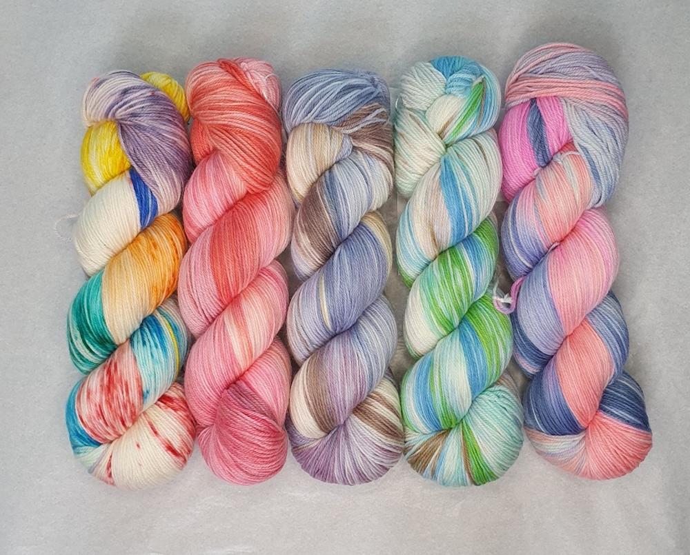 [손염색1] 슈퍼워시 메리노울  핑커링 염색실 삭 얀  손염색실