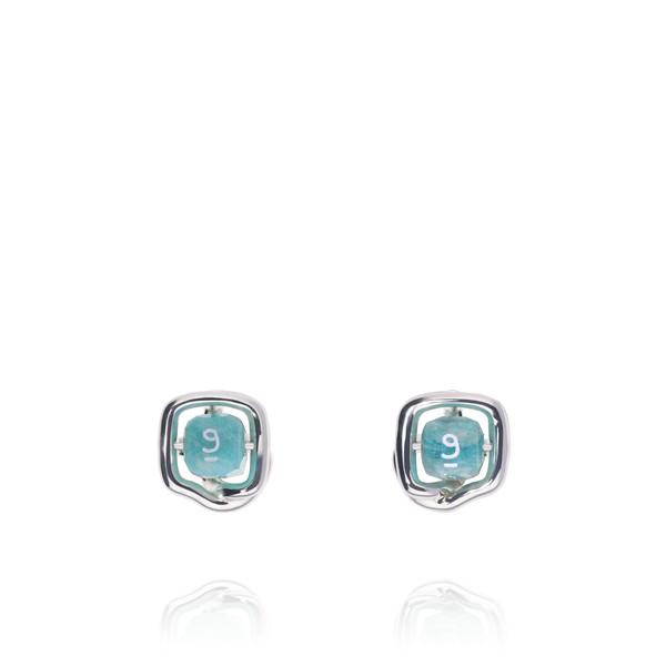 NEUF PIECE RUSSIAN AMAZONITE EARRINGS