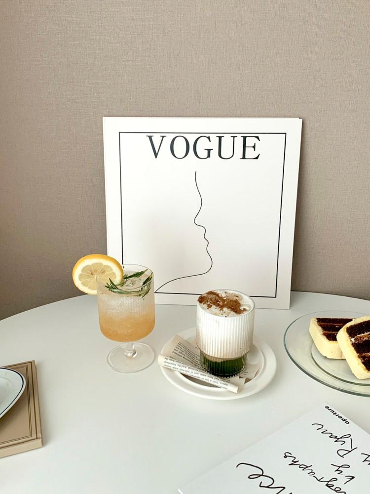 플리츠 내열 유리 컵 아인슈페너 아메리카노 고블렛 잔 와인잔 에이드잔 냉커피 홈 카페