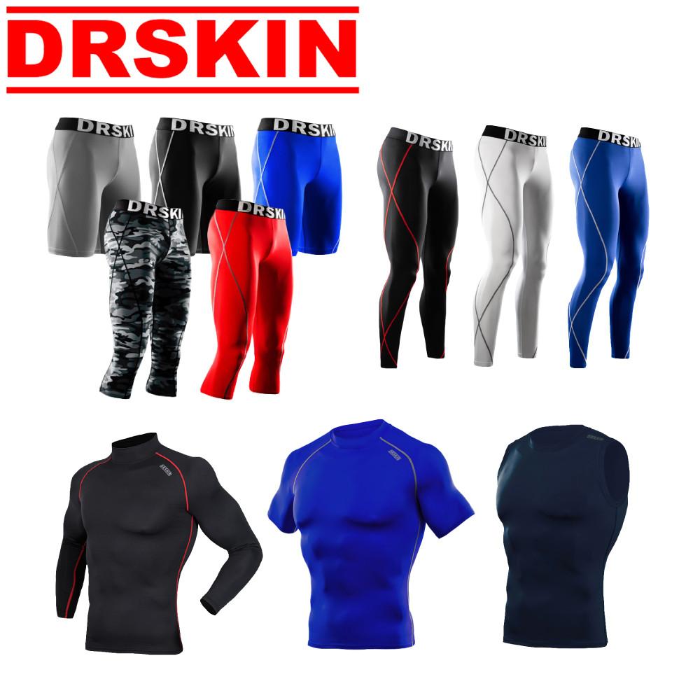 닥터스킨 남자 민소매 레깅스 컴프레션 타이즈 트레이닝 스포츠 반바지 바지 헬스 운동복