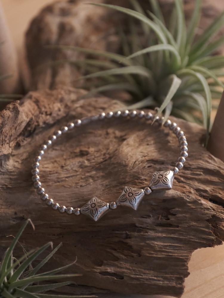 [자체제작]Three Karen Silver Point B. 카렌실버 포인트 브레이슬릿.