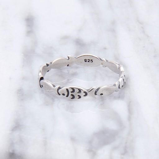 🐟물고기🐟 소원 건강 행운 부적 반지 실버