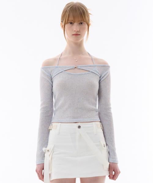 아리(ARI)  MANON OFF-SHOULDER SET / SKY BLUE - 사이즈 & 후기 | 무신사