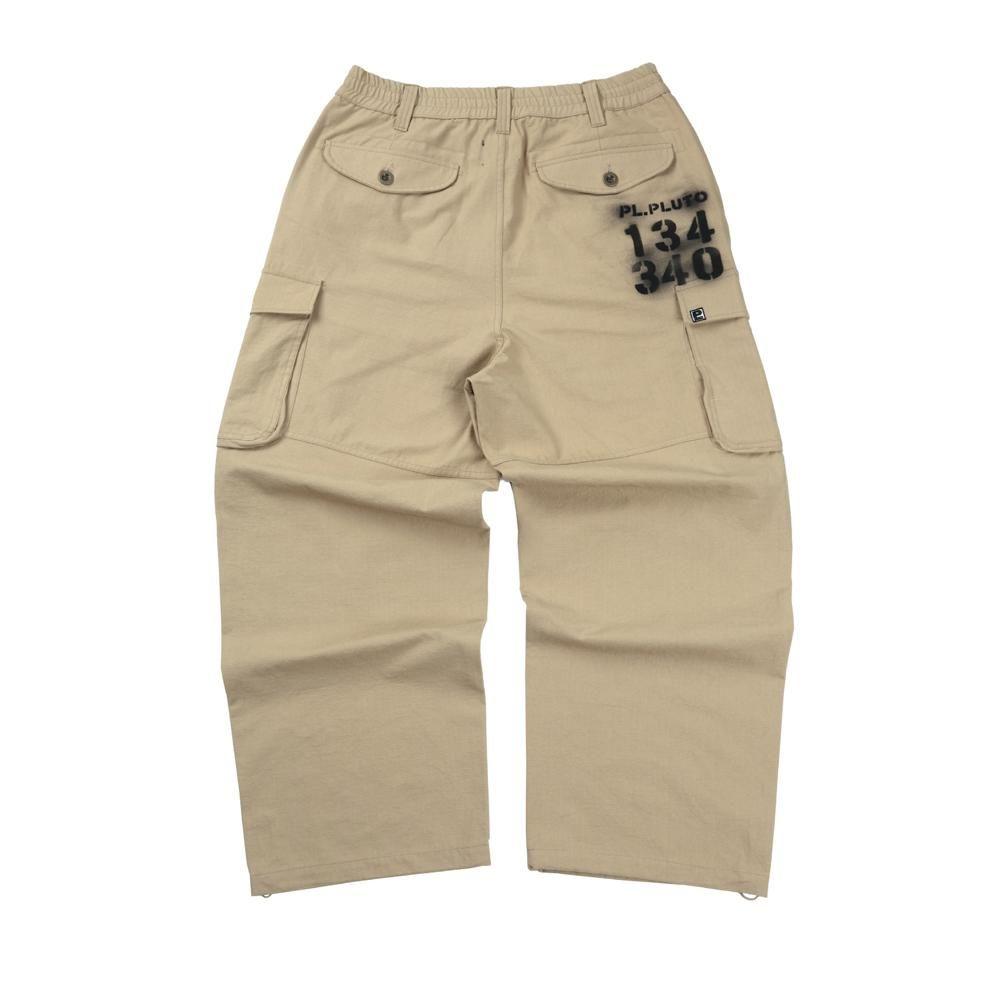 [ERTR] Stencil Cargo Pants Beige