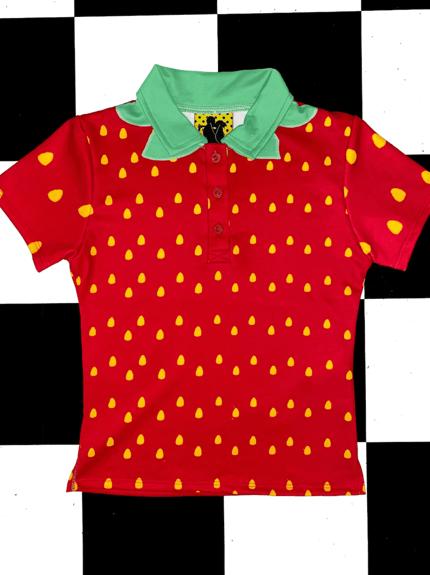 STRAWBERRY POLO TEE