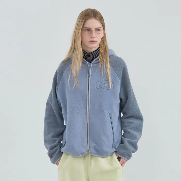 [11/21(금) 예약배송] 플리스 집업 후디 (Blue Grey)