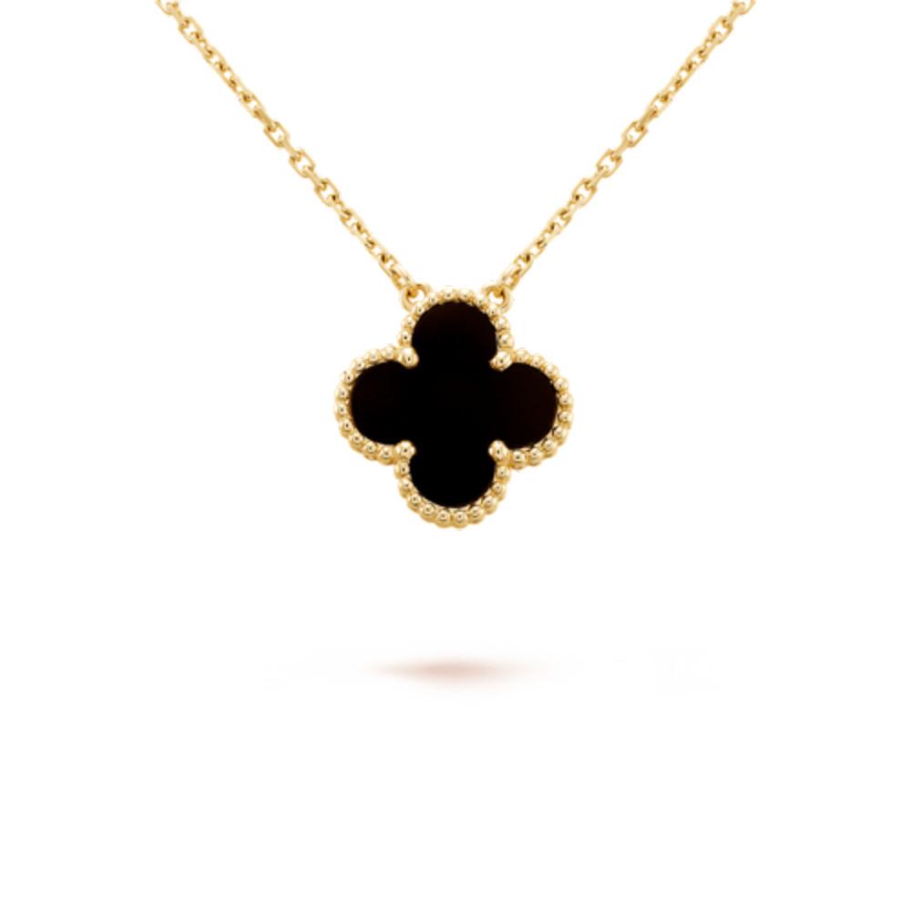VanCleef&Arpels 반클리프앤아펠 반클리프 빈티지 알함브라 펜던트 네크리스 (오닉스)