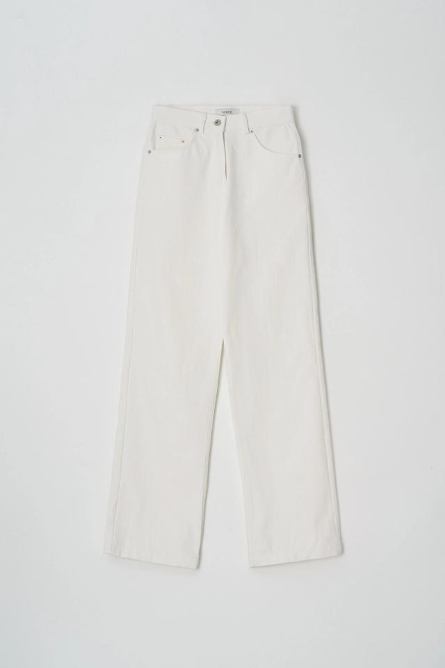 NOEUD - Cotton detail pants (Ivory)