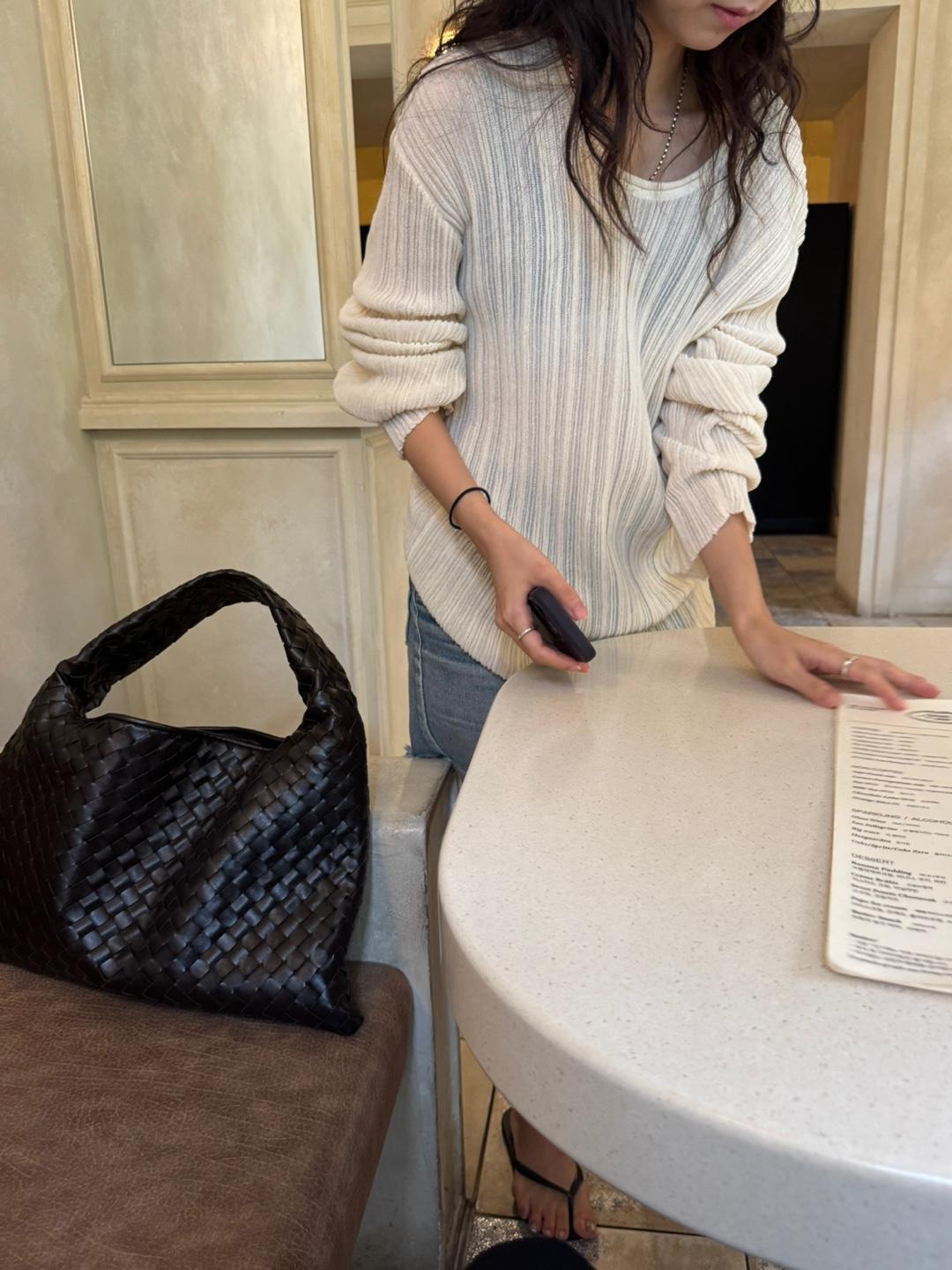 pleats 2way loose knit-cream