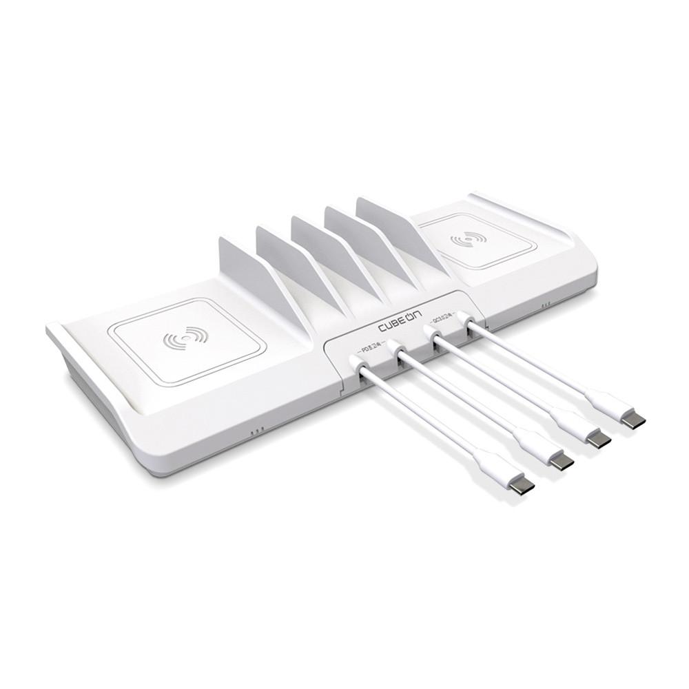 큐브온 PD PPS 초고속 6포트 고속 멀티 무선 충전기