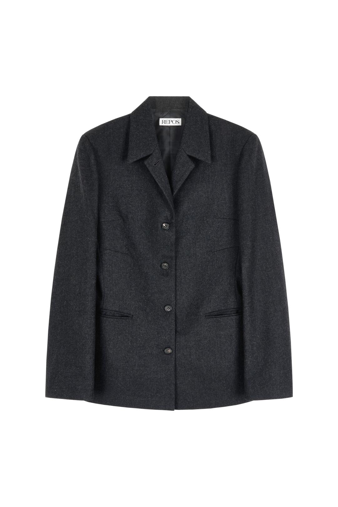 WOOL CLASSIC JACKET (CHARCOAL)