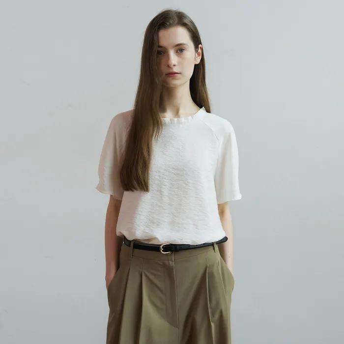 Sheer Tie Blouse (Ivory)