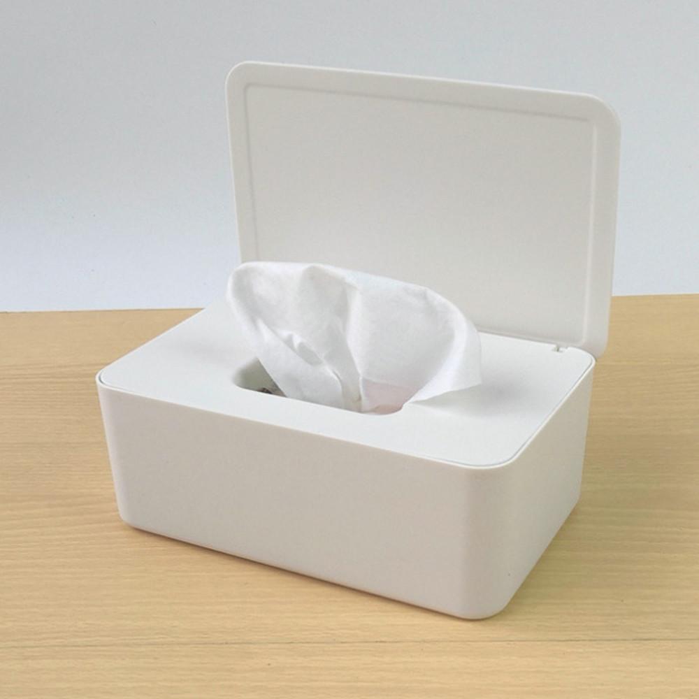 모던 무지 물티슈 케이스 대형 화이트