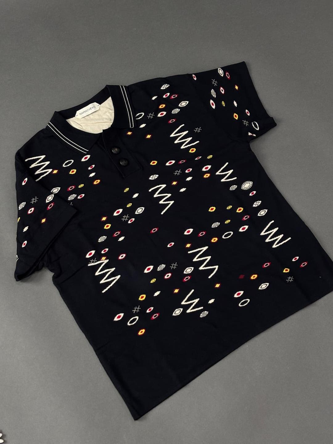 나마체코 / namacheko 지오메트리 폴로 pk 니트 | 후루츠패밀리