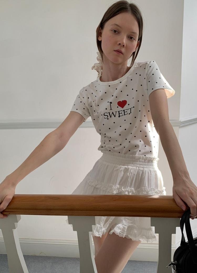 SQUARE HOULEST Dot Sweet Love T-Shirt (2color)