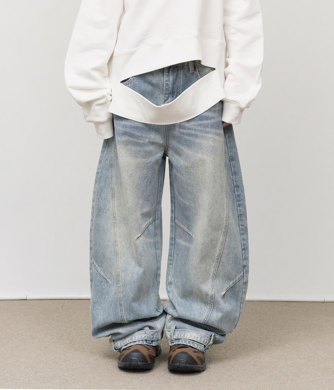 Milan Curved Wide Denim (2color)