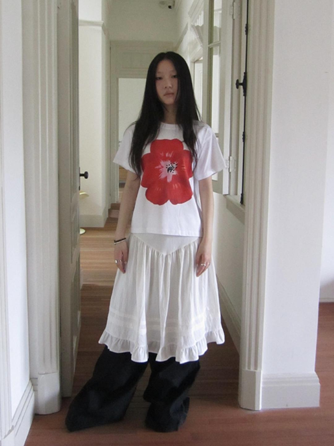 ang:project Stand Pleats Ruffle Skirt (2color)