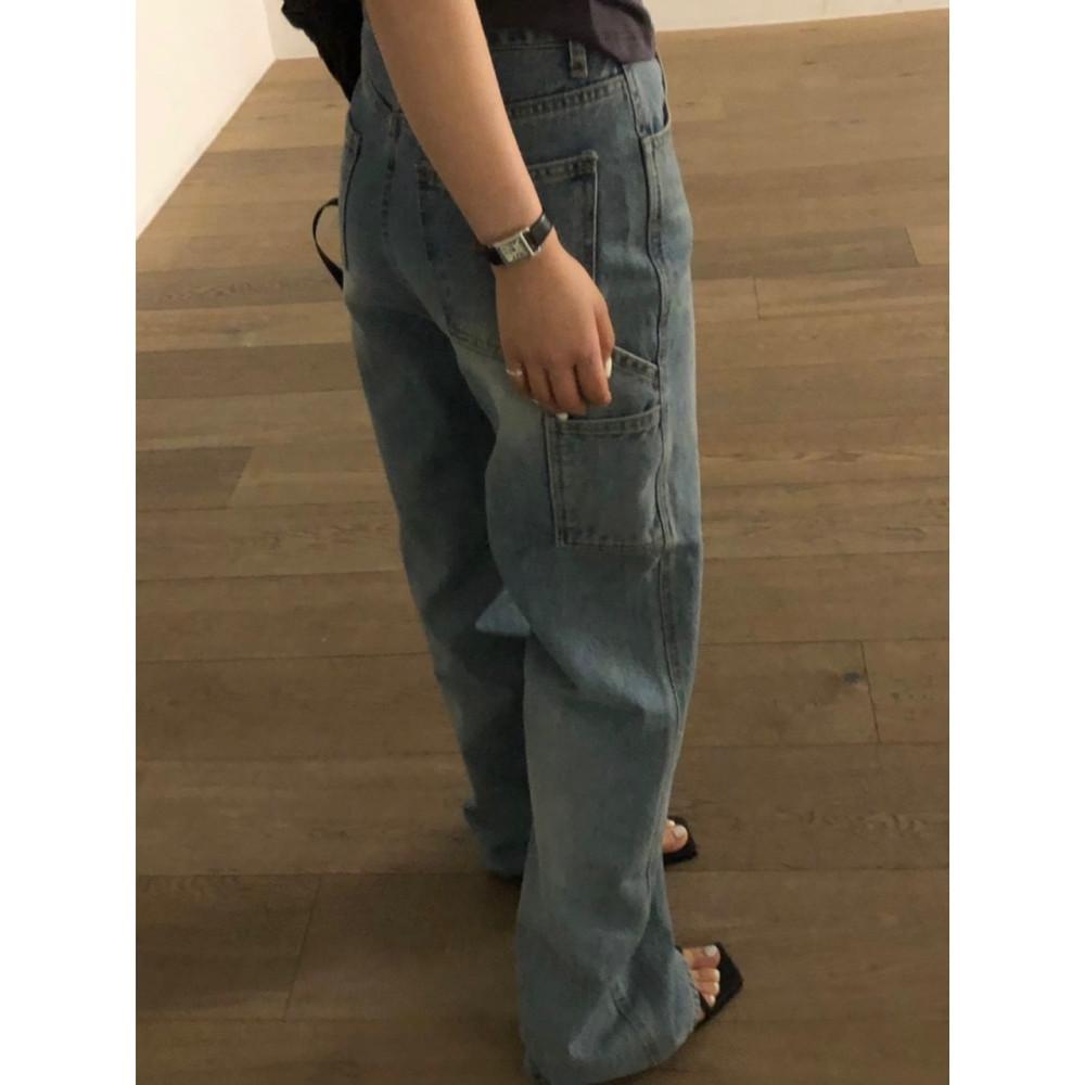 (연청 당일) eter 이터 카고 와이드 팬츠 카펜터 일자 데님 바지 (2colors)