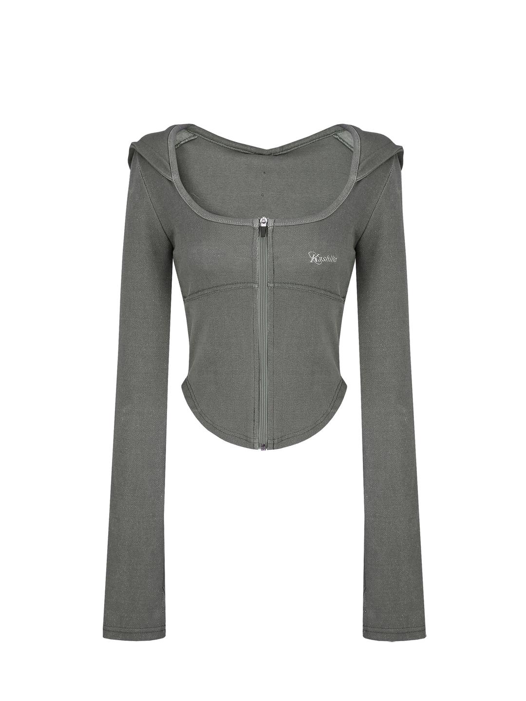 Kashiko Comfy : Monk Hood Zip-Up