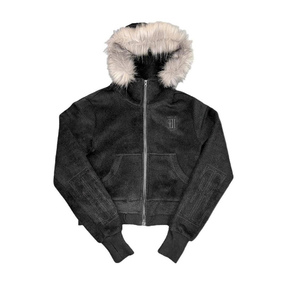 no E mosen 터틀넥 후드집업 블랙 벨벳 후디 집업자켓