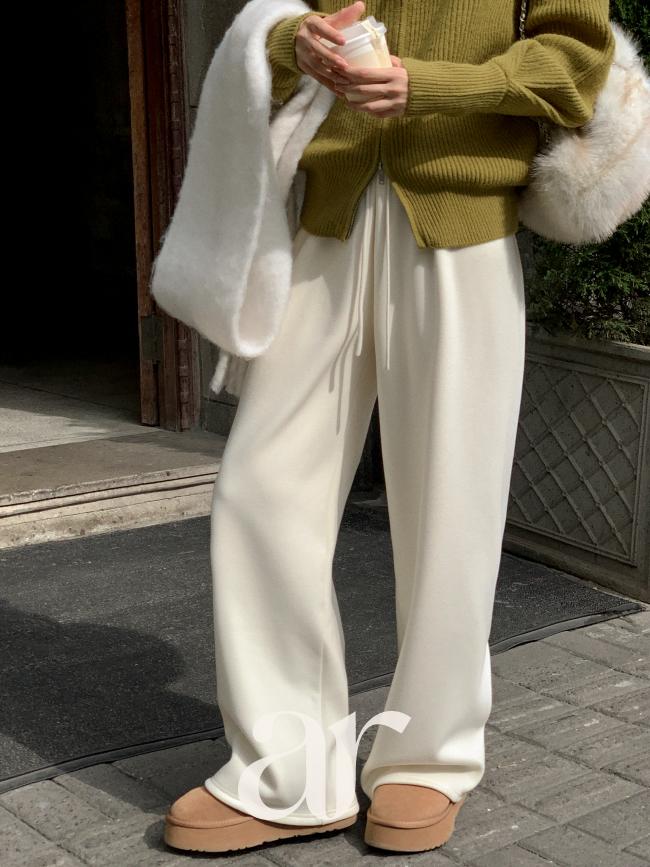 아뜨랑스 (기모안감/와이드팬츠) 기모 트레이닝 밴딩팬츠 기모안감 겨울와이드 편한데일리 홈트레이닝 루즈핏 츄리닝 꾸안꾸 바지 기모바지 롱기장 ps5483