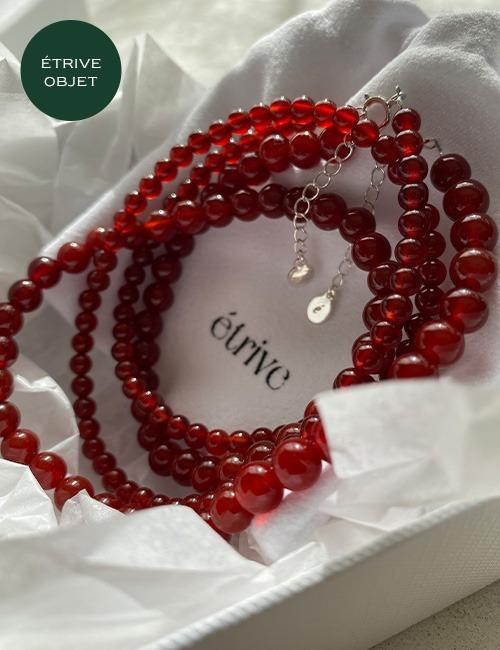 [étrive Objet] Red Carnelian Necklace(4,6mm)