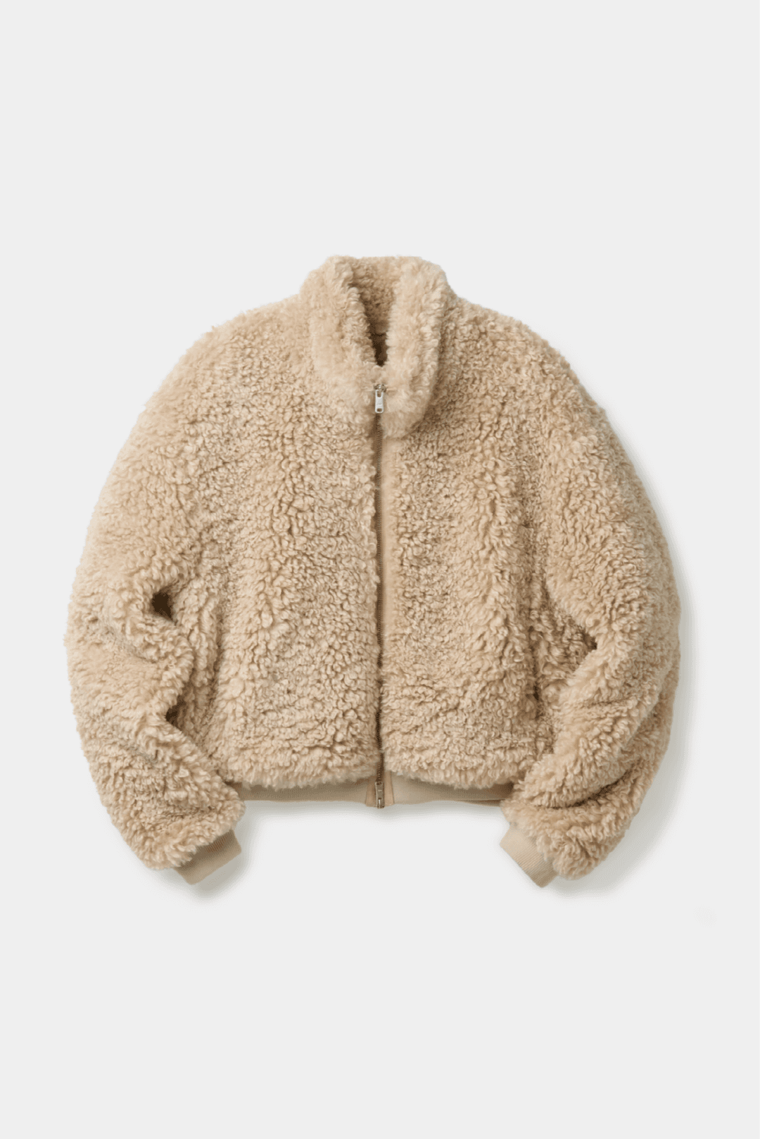 컬리 페이크 퍼 점퍼 (베이지)