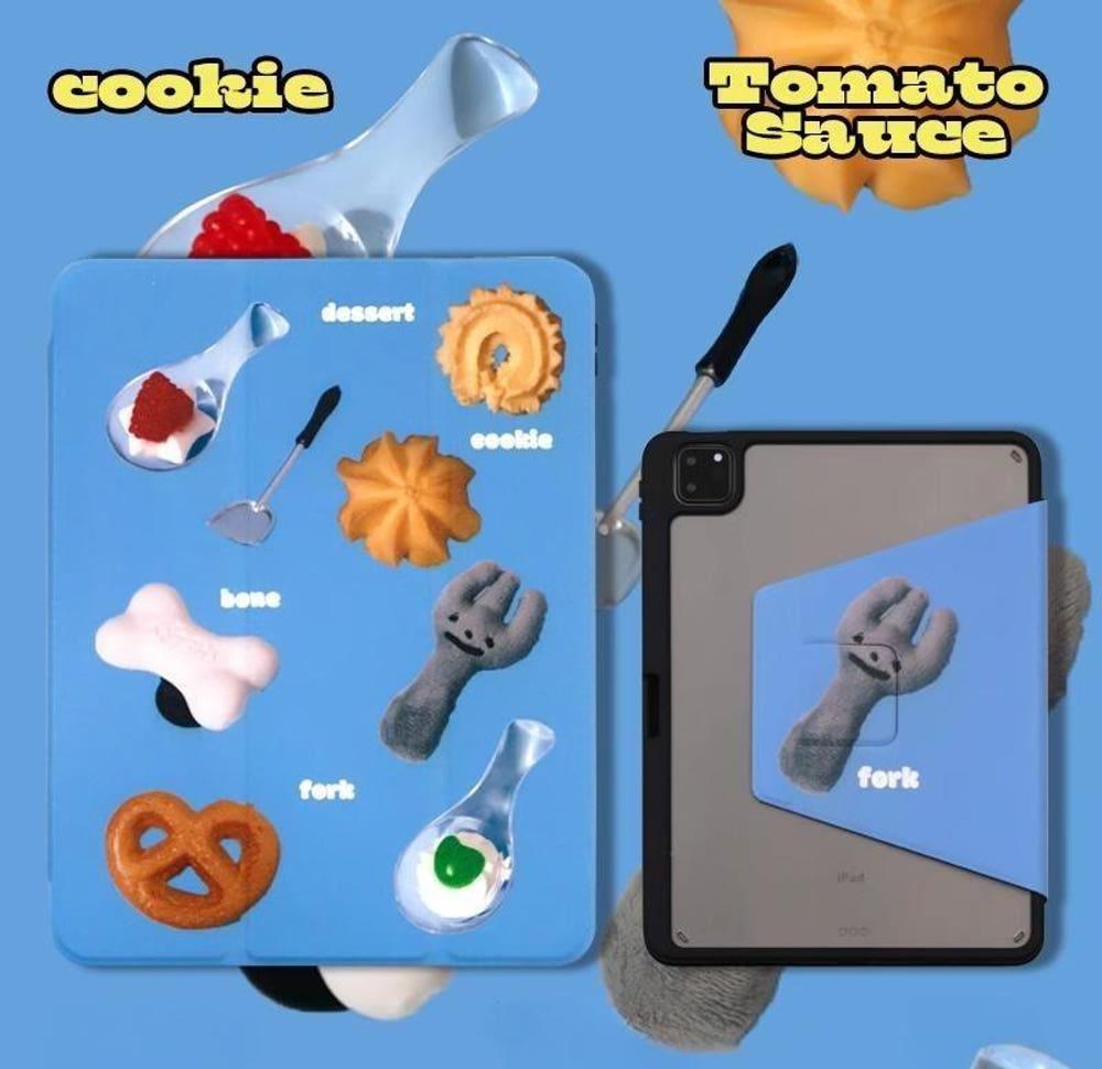 소이벨 Cookie Fork iPad Case 아이패드 커플 케이스 삼단 접이식 펜슬수납