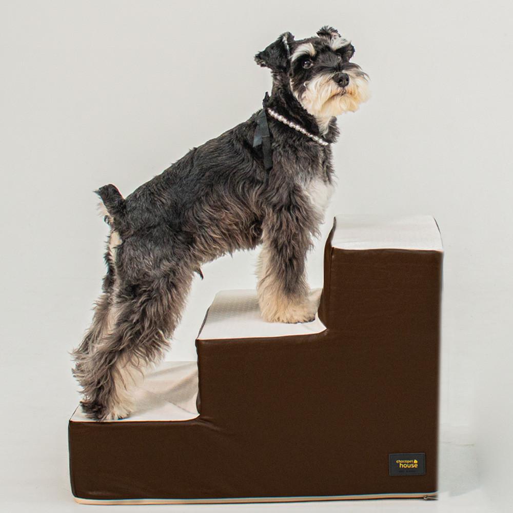 초코펫하우스 강아지 계단 미끄럼방지 논슬립 로얄 3단 스텝 : 초코펫하우스