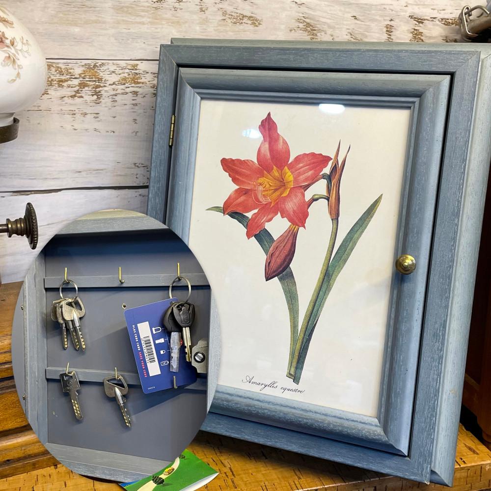 빈티지 아마릴리스 액자형 열쇠 케이스 걸이 벽장식