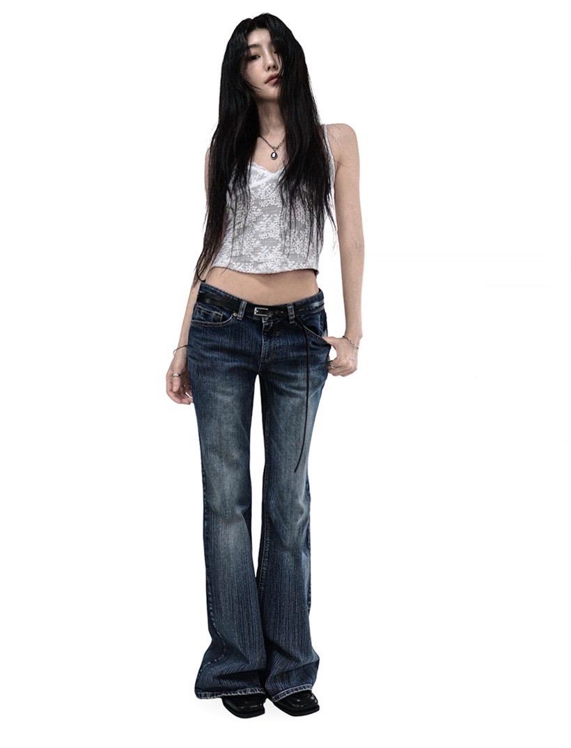 VERTICAL FADE LOW-RISE WASHED LONG BOOTCUT 버티컬 페이드 로우라이즈 워싱 롱부츠컷