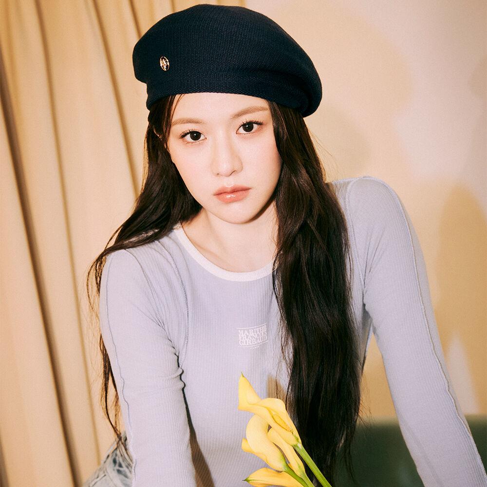 METAL CIRCLE LOGO KNIT BERET black