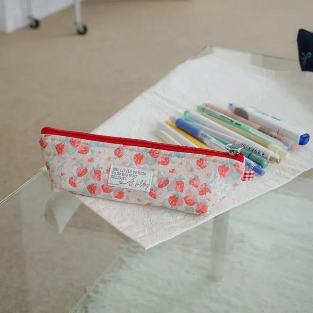 handmade*.딸기필통 작은필통 학생필통 빨간필통 핸드메이드필통 펜케이스 펜슬케이스