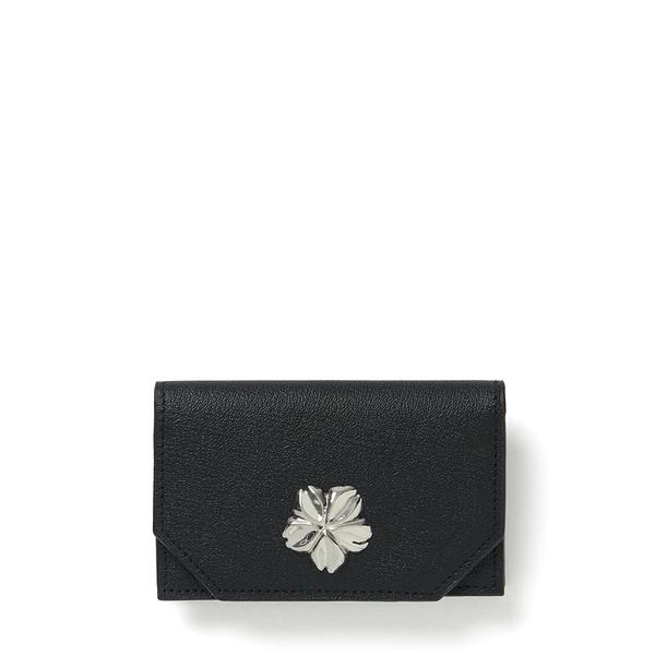 Boutonniere card wallet [black-silver]