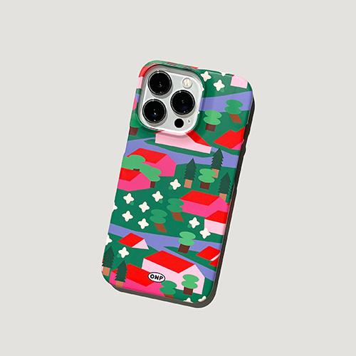 Village in forest for phonecase