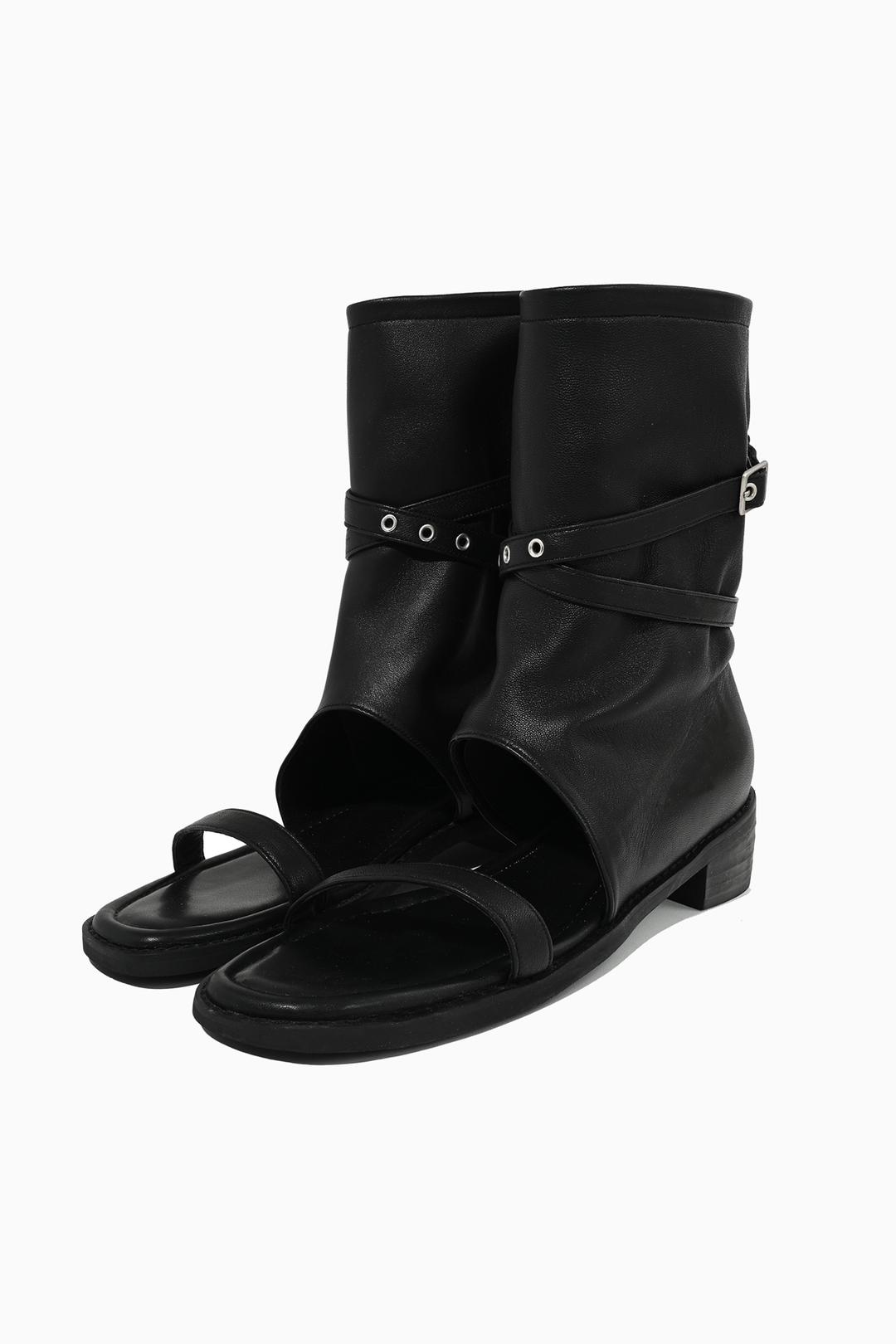 ANKLE SANDALS, BLACK