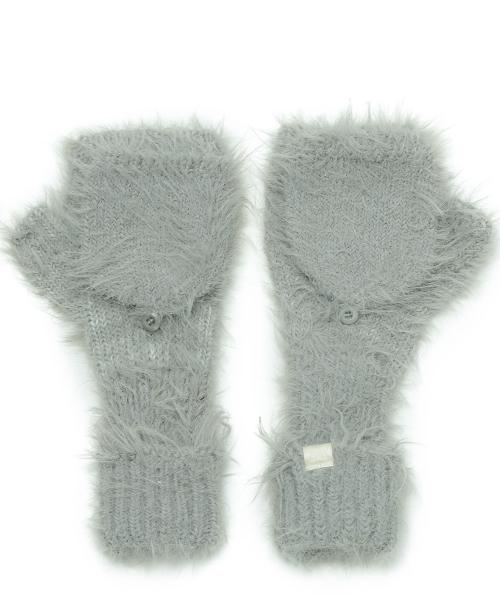 Two Way Fluffy Gloves [Gray]