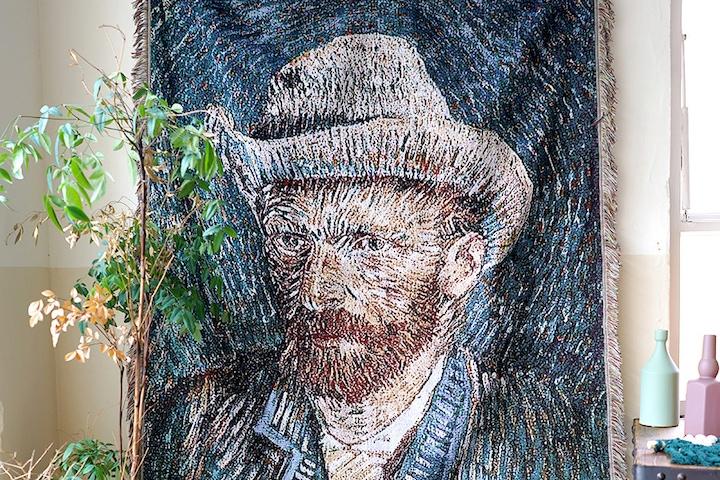 빈센트 반 고흐 자화상 빈티지 소파커버/러그/블랭킷