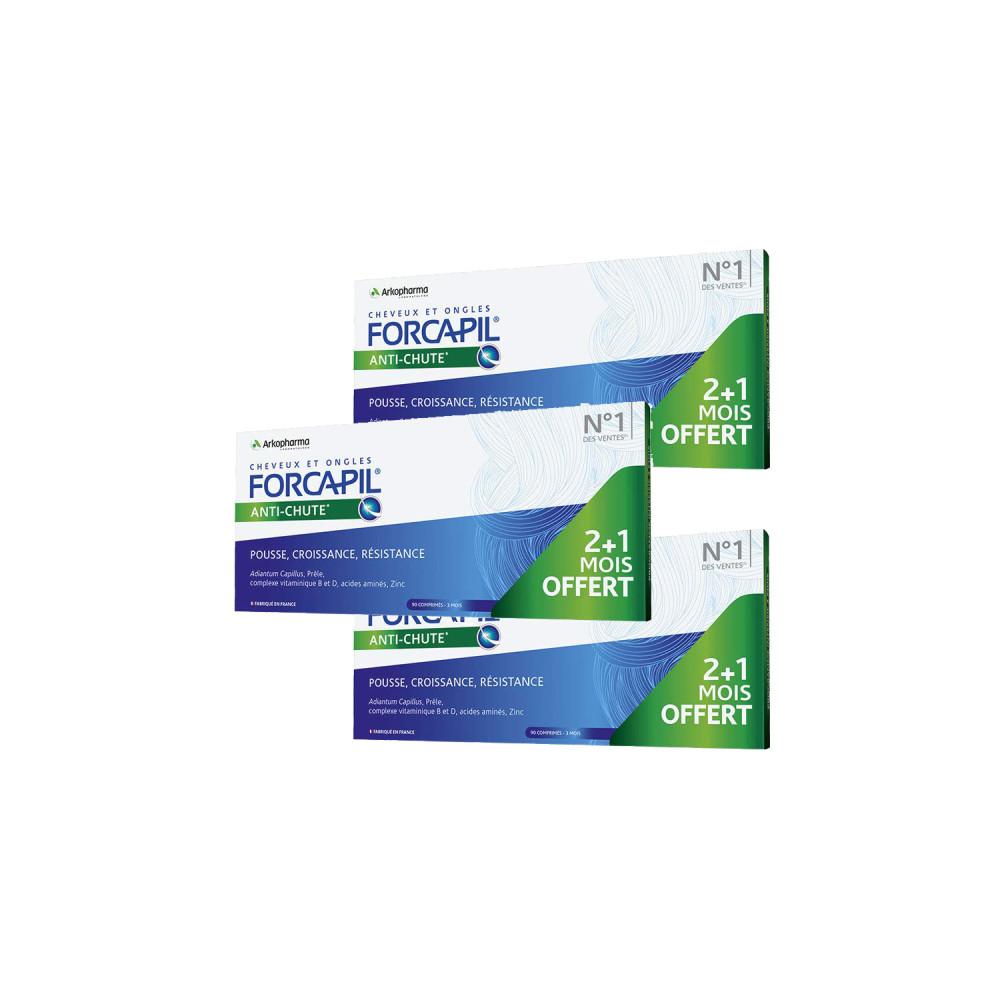 아코파마 포카필 모발 영양제 90정 3팩 Arkopharma Forcapil Hair Activ [원산지:상세설명에 표시]