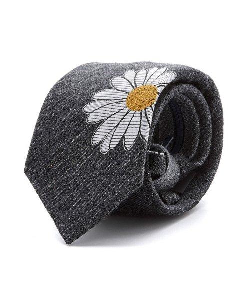 플라워 원포인트 타이 (그레이)