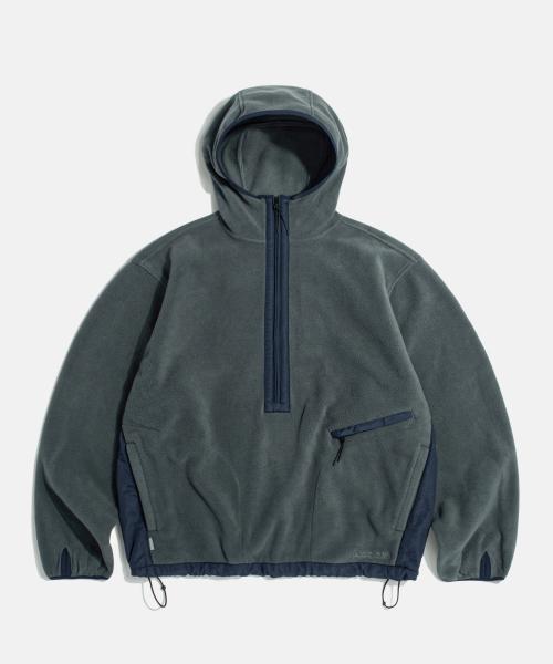 Expl. Fleece Pullover Anorak Charcoal Navy