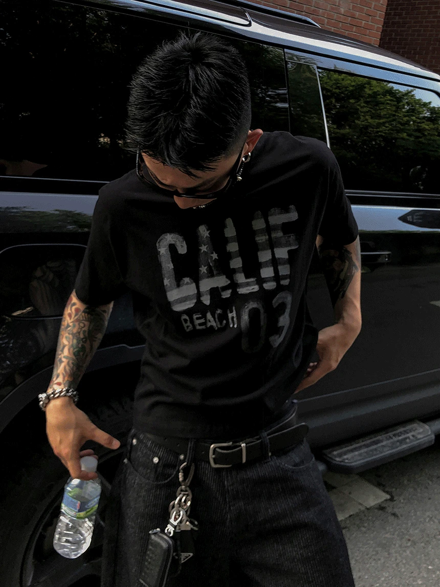 Calif 크롭 반팔 (4color)