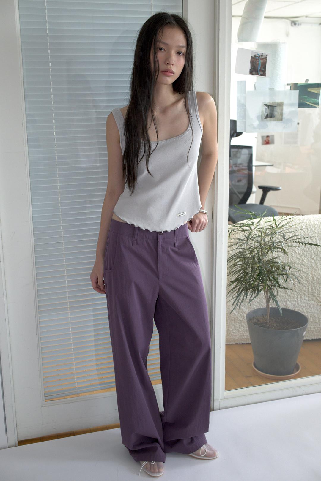 [5/29 PRE-ORDER] COLOR WIDE PANTS_BERRY PERRY