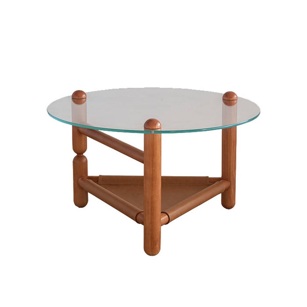 프롬핑퐁  원목 원형 강화유리 거실 테이블  coffee table 좌식 협탁 좁은집