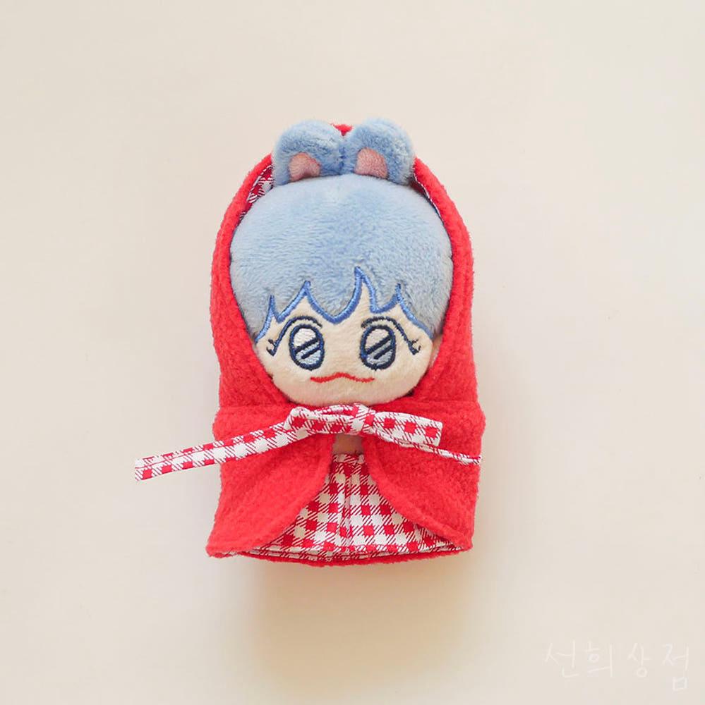 10cm 크리스마스 빨강망토 인형옷 모자 치마 무속성 아이돌 소품 솜깅이 악세사리 꾸미기 비니 룩업